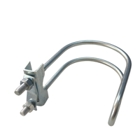Pince de fixation latérale à double tube U-Quick à installation rapide / Certification FM, en acier au carbone avec finition zinguée pour usage industriel lourd