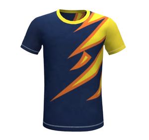 Camiseta deportiva de poliéster 100% de secado rápido con cuello redondo para hombre - Product Image 1