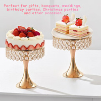 Ensemble de supports à gâteaux de 25cm, plateau à gâteaux en cristal pour la cérémonie de remise de diplômes d'anniversaire de mariage