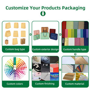 Bolsas de Regalo de Papel Kraft Marrón de Lujo, Hechas a Máquina, Personalizadas, Reutilizables, Ecológicas, Reciclables, con Asas de Cinta con Impresión UV - Product Image 5