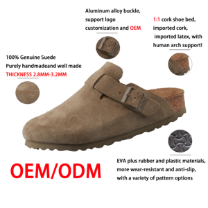 Sandalias <span class=keywords><strong>Birkenstock</strong></span> de Corcho Alemanas Auténticas, Calzado Birken de Corcho con Tecnología de Soporte Ortopédico para el Arco, Sandalias Unisex Cómodas - Product Image 2