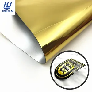 Metallic Silver or Gold color & Matte White Color TPU for Labels & Emblems//Semi-transparent TPU FILM for Clothing Tag or Label