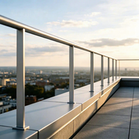 Balustrade de balcon en aluminium noir à lattes horizontales, style minimaliste de luxe, pour extérieur de maison moderne, villa, appartement - DIY