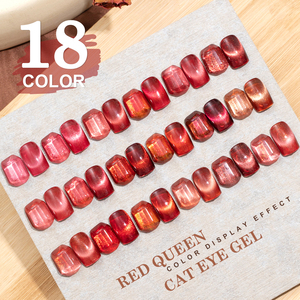 Nouveauté, étiquette OEM de l'usine, vernis à ongles gel UV 15ml, rouge œil de chat, pour Noël - Product Image 4