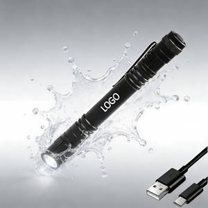 Тактический карманный фонарь EDC с USB-зарядкой, 800 люмен, с клипсой, водонепроницаемый IP65, для осмотра и ремонта автомобилей - Product Image 1