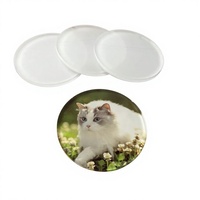 Sous-verres en MDF pour sublimation, 3,8 mm, acrylique enduit, vierges, design rond 95 mm, décoration de table personnalisée pour cadeaux promotionnels