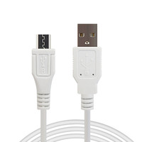 Cordon de chargeur blanc Android V8 PVC USB 2.0 vers câble de chargeur de données Micro USB