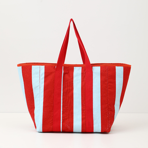 Sacs à main en tissu éponge pour femmes en gros, sacs fourre-tout de voyage unis chauds pour l'hiver avec poche, sacs fourre-tout rayés pour femmes, sac tout-en-un - Product Image 1