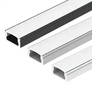 Pour le canal de logement d'extrusion de lumière LED avec PC PMMA Cover Endcaps Clip Led Strip Profil en aluminium