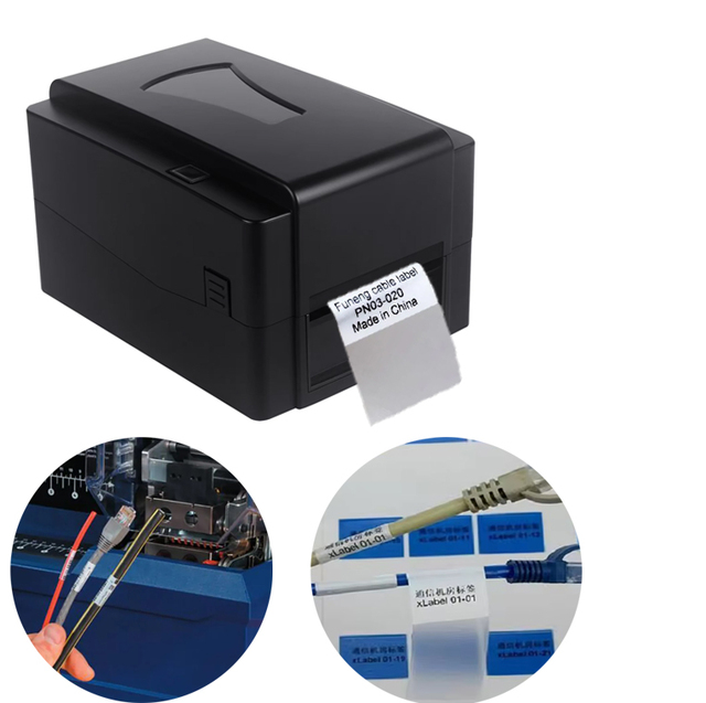 Stock Shrinkable Sleeves Heat Shrink Tube Marker Transparent Data Cable Labels Printer Wire Cable Id Label Machine