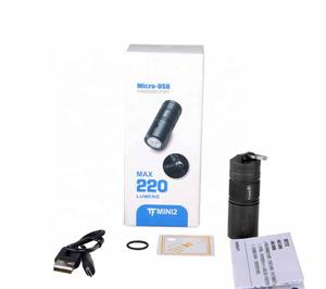 LED <span class=keywords><strong>Mini</strong></span> llavero aleación de aluminio Ultra pequeña linterna 220lm luz fuerte recargable de largo alcance luz al aire libre - Product Image 6
