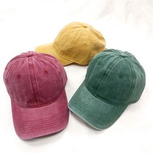 Wholesale Blank Washed Cotton Baseball Caps Adults Faded 6 Panels Soft Top Dad <b>Hats</b> - Product Image 3