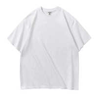 T-shirt graphique vierge en coton épais 100 %, coupe classique, avec impression DTG personnalisée, anti-boulochage et anti-plis, vente en gros