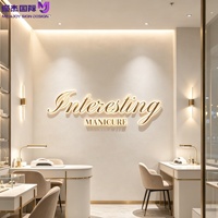 Enseigne électronique personnalisée en lettres 3D rétroéclairées en acier inoxydable brossé, à LED, avec éclairage doux pour l'intérieur, idéale pour les bureaux d'accueil commerciaux