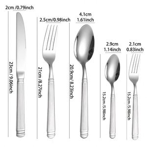 Modern Roman Pillar Design Nordic <b>Knife</b> <b>Fork</b> <b>Spoon</b> Silverware Stainless Steel Cutlery <b>Set</b> for Wedding Restaurant - Product Image 2
