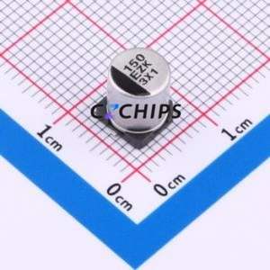 ตัวเก็บประจุแบบไฮบริดของแข็ง-ของเหลวอะลูมิเนียมอิเล็กโทรไลต์ EEHZK1E151XP แบบ SMD, ขนาด D6.3xL8 มม. 150uF 20% 25V 270mA-100Hz - Product Image 1