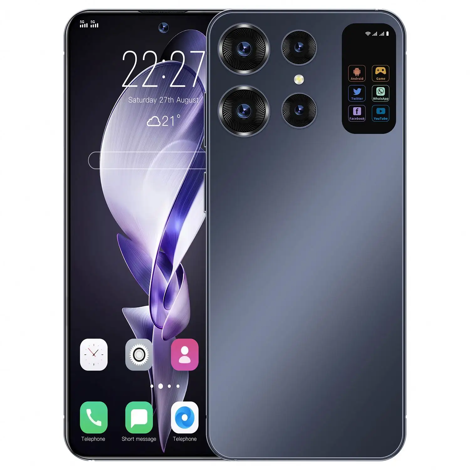 Galaxy S24 ultra Clone ponsel android 13, ponsel pintar 2024 inci layar 7.3 GB 8-core sim ganda 5G 512