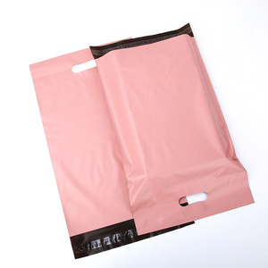 Wholesale Self Sealing eco Pink Biodegradable Courier Bags Plastic Shipping Envelope Poly Handle Mailer Bag
