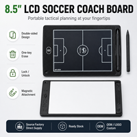 Tableau de tactique de football LCD portable, tableau de planification stratégique réutilisable pour entraîneur de football