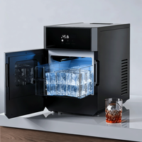 Pembuat Es Batu OEM Clear Ice Cube Maker Countertop, Es Meleleh Perlahan dalam 15-60 Menit & Ketebalan Es yang Dapat Disesuaikan, Pembuat Es dengan Fitur Pembersihan Otomatis