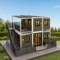 Suite de jardin A1 ignifuge, sans interstice, 20 pieds, 2 unités par 40HQ, avec 2 conteneurs modulaires isolés et empilables pour dortoir universitaire