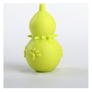 Production de masse en usine TPR Green Gourd-Shaped Pet Toys 12.5 cm Dog Interactive Chew Toys - Product Image 3
