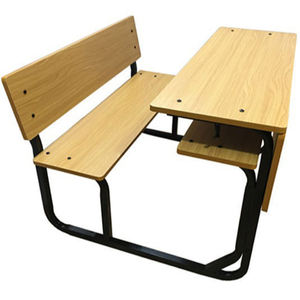 Mobilier scolaire <span class=keywords><strong>deux</strong></span> <span class=keywords><strong>places</strong></span> en bois bureau et chaise - Product Image 2