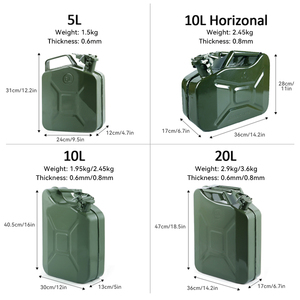 Bidons carrés portables en acier au carbone <span class=keywords><strong>avec</strong></span> finition antirouille pour le stockage d'<span class=keywords><strong>essence</strong></span> et de gazole - Product Image 4
