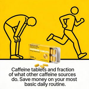 Tabletas de Cafeína de Fábrica, Mejora la Concentración y Aumenta la Energía y Vitalidad, Suplementos Energéticos - Product Image 4