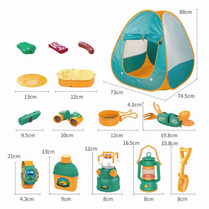<span class=keywords><strong>Set</strong></span> da Campeggio per Bambini Soli, Giocattolo da Esterno in ABS per Ragazzi e Ragazze, Attrezzatura da Campeggio Giocattolo con Tenda - Product Image 6