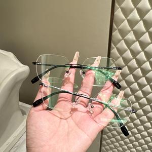 Gafas Danyang sin Montura, Rectangulares, Lentes de Resina Antireflejantes, Unisex, Hexagonales, Cuadradas, 23012 - Product Image 4