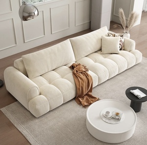 Sección giratoria de diseño minimalista de estilo nórdico y características de masaje Juego de sofás de esponja para dormitorio y sala de estar - Product Image 4