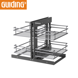 Steel Kitchen Cabinet Door Tray Organizer Hardware Nano Spray Plating Magic <strong>Corner</strong> Storage <strong>Basket</strong> for Kitchen <strong>Corner</strong> - Product Image 3