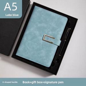 X515-1 Wholesale School Learning <b>Magnetic</b> Leather Portable Paperback Notepad Custom Printing A5 Journal Notebook - Product Image 2