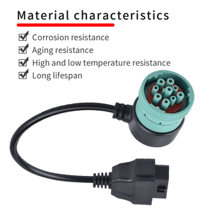 Cavo per auto Obd personalizzato connettore diagnostico per camion ad angolo retto 9 Pin J1939 a Obdii 16 Pin maschio femmina J1939 cavo Obd2 - Product Image 3