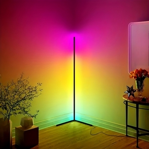 Lámpara de Esquina Inteligente RGB con Luz Ambiental para Sala de Estar, Lámpara de Pie con Trípode, Decoración Nórdica para el Hogar, Iluminación Interior - Product Image 5