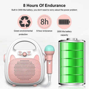 Baby Party Educational Toys Wireless Music Microphone Karaoke <b>Speaker</b> RGB LED <b>Lights</b> 1500mAh Battery Computer Mobile Phone - Product Image 6