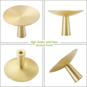 Koppalive Modern Small Concave Disc <strong>Knobs</strong> Solid Brass Durable Cabinet <strong>Door</strong> Drawer <strong>Knob</strong> for <strong>Bedroom</strong> Dresser Kitchen Furniture - Product Image 3