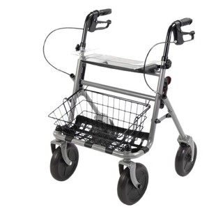 Four-Wheeled Shopping <b>Cart</b> Foldable Mobility Aid For Elderly With Basket And PU <b>Wheels</b> - Product Image 1