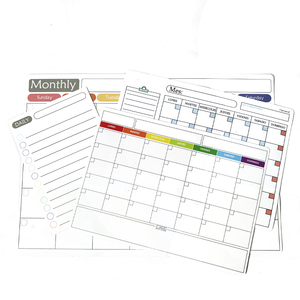 Custom Waterproof Promotional Weekly Fridge Magnets Monthly Daily Magnetic Calendar Set