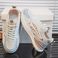 2026 Espadrilles de sport épaisses à lacets, respirantes et légères, avec empeigne en cuir véritable, semelle souple, logo personnalisé, tendance mode, chaussures de course