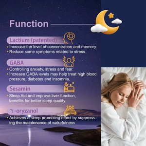 Capsule de sommeil et de relaxation d'extrait de peptide de lait bioactif sur mesure d'ODM d'OEM pour l'amélioration de bien-être de sommeil - Product Image 3