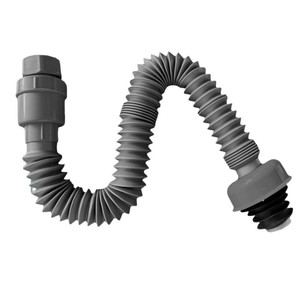 Tuyau de drainage anti-odeur Huixin Yong en PP gris avec bouchon pour lavabo et évier de salle de bain - Product Image 1