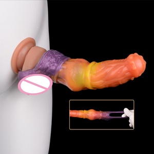 Fundas de silicona para pene de 6.85'' War Horse, extensor de pene con nudo, condón reutilizable, juguetes sexuales para adultos, placer en pareja, retarda la eyaculación - Product Image 1