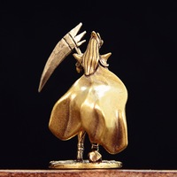Figurine de guerrier jeune rétro en laiton, 1 pièce, best-seller, décoration créative pour la maison, accessoire de bureau