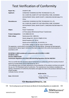 Transformateur de puissance triphasé à usage électronique, type sec, norme IEC, triple enroulement, SCB14 1000 kVA 10/0.4