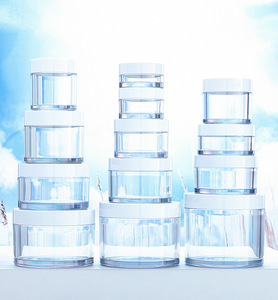 Pot à crème, conteneur de lotion avec couvercles colorés personnalisés, bouchon à vis cosmétique, <span class=keywords><strong>mini</strong></span> pot vide transparent en PET pour échantillons - Product Image 6