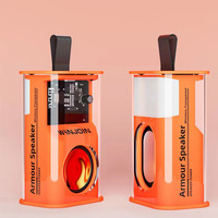 Haut-parleur sans fil haut de gamme pour le commerce extérieur, portable, extérieur, mini canon en acier, transparent, haut-parleur à volume élevé