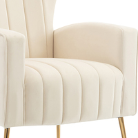 Livraison gratuite, fauteuils d'appoint en velours blanc, style nordique moderne, salon