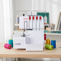 Nouvelle machine à coudre surjeteuse Jukky JK843 pour usage domestique, 2/3/4 fils, rouge rose, machine à coudre OEM
